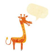 cartoon giraffe with speech bubble N2