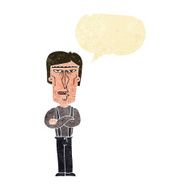 cartoon angry man with speech bubble N14