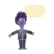 cartoon vampire with speech bubble N18