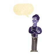 cartoon vampire with speech bubble N19