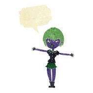 cartoon vampire girl with speech bubble N40