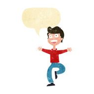 cartoon excited boy with speech bubble N28