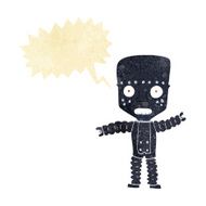 cartoon robot with speech bubble N31