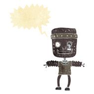 cartoon robot with speech bubble N32