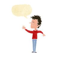 cartoon dismissive man with speech bubble N2