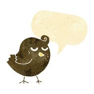 cartoon bird with speech bubble N56