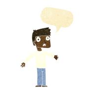 cartoon shocked man with speech bubble N22