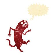 cartoon monster with speech bubble N10