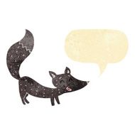 cartoon little wolf cub with speech bubble N2