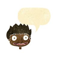 Cartoon happy boy with speech bubble N37