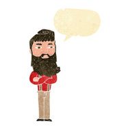 cartoon serious man with beard speech bubble N3