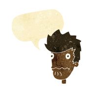 cartoon nervous man with speech bubble N26