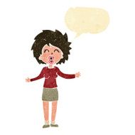 cartoon loud woman with speech bubble N2