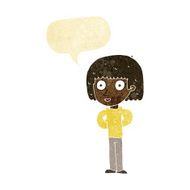 cartoon staring woman with speech bubble N9