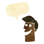cartoon grinning man with speech bubble N15