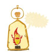 cartoon spooky lantern with speech bubble