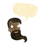 cartoon bearded man with speech bubble N8