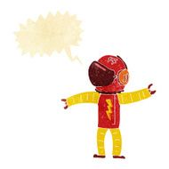 cartoon astronaut with speech bubble N20