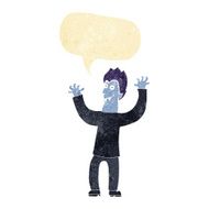 cartoon halloween vampire with speech bubble N2