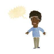 cartoon surprised man with speech bubble N25