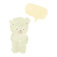 cute cartoon polar bear with speech bubble N8