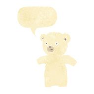 cute cartoon polar bear with speech bubble N9