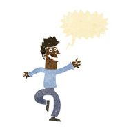 cartoon happy man with speech bubble N78