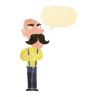 cartoon angry old man with speech bubble N26