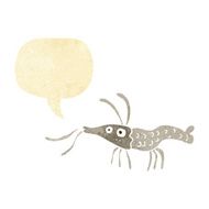 cartoon shrimp with speech bubble N7