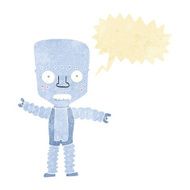 cartoon robot with speech bubble N34