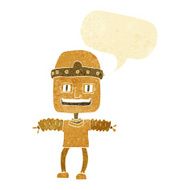 cartoon robot with speech bubble N36