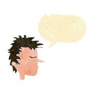 cartoon male face with speech bubble N4