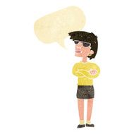 cartoon annoyed woman with speech bubble N36