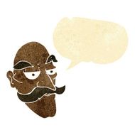 cartoon old man face with speech bubble N2