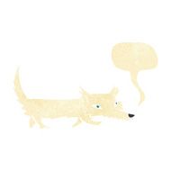 cartoon little wolf with speech bubble N2