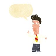 cartoon bored man asking question with speech bubble N2