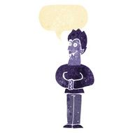 cartoon vampire with speech bubble N22