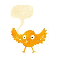cartoon bird with speech bubble N59
