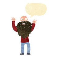 cartoon frightened old man with beard speech bubble N2
