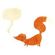 cartoon little fox with speech bubble N4