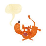 cartoon funny dog with speech bubble