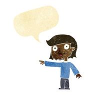 cartoon pointing person with speech bubble