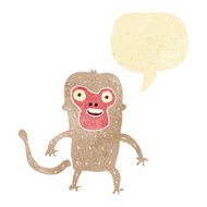 cartoon monkey with speech bubble N5