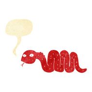 funny cartoon snake with speech bubble N5