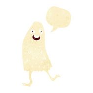 cartoon funny slime monster with speech bubble N3