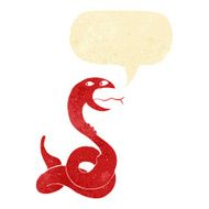 cartoon hissing snake with speech bubble N7