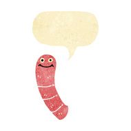 cartoon worm with speech bubble N2