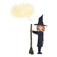 cartoon witch with speech bubble N2