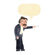 cartoon man trembling with key unlocking speech bubble N2