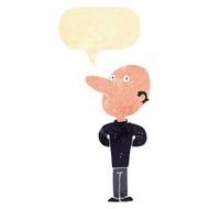 cartoon balding man with speech bubble N3